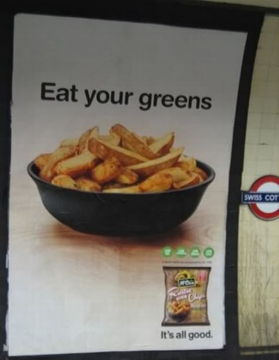 The McCain Foods GB ad in question, here shown in the Swiss Cottage underground station The McCain Foods GB ad in question, here shown in the Swiss Cottage underground station