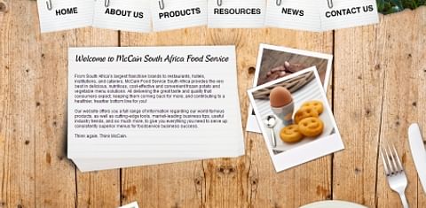  McCain Foods South Africa Foodservice website