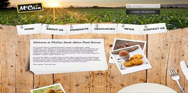  McCain Foods South Africa Foodservice website