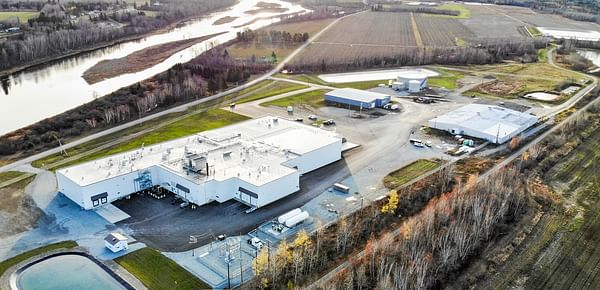Aerial view of the McCrum French Fry plant in Belfast, Maine