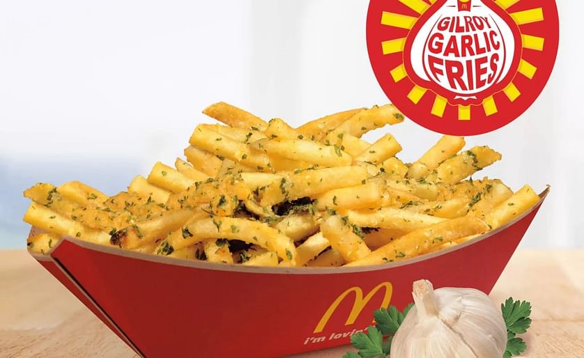 The new fries are made-to-order in McDonald's kitchens where restaurant employees toss French fries in stainless steel bowls with a purée mix of garlic from Gilroy, California as well as other ingredients including olive oil, parmesan cheese, parsley and