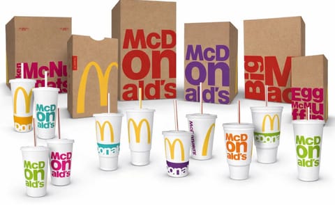 McDonald's has redesigned its packaging numerous times. The packaging shown above was introduced in 2016. McDonald's has redesigned its packaging numerous times. The packaging shown above was introduced in 2016.