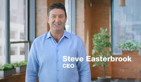 Steve Easterbrook, McDonald’s President and CEO announced the plan in this video.
Steve Easterbrook, McDonald’s President and CEO announced the plan in this video.