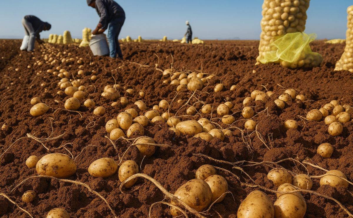 Potato field in Mexico