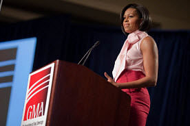 Michelle Obama at the GMA conference in March 201 Michelle Obama at the GMA conference in March 2010