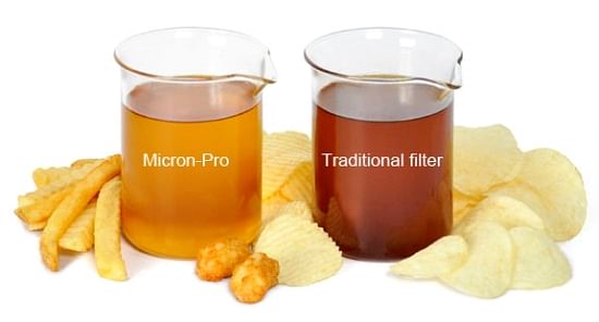 Micron-Pro offers cleaner frying oil - without the paper
