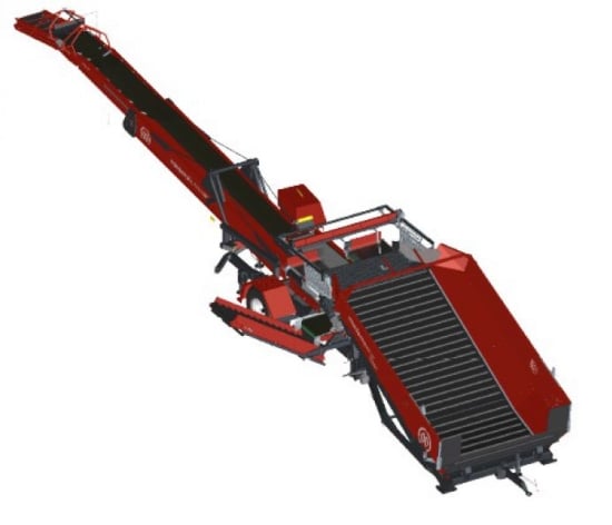 Miedema combi MHC 241 SZ12: Combi machine with soil discharge conveyor and store loader with truck filling belt Miedema combi MHC 241 SZ12: Combi machine with soil discharge conveyor and store loader with truck filling belt