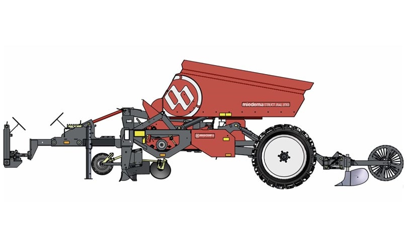 Miedema MS 2000: 2-row trailed belt planter potato planter