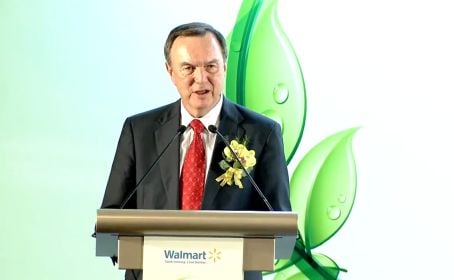 Mike Duke, President and CEO of Wal-Mart Stores, Inc. announces Walmart's global sustainability goals in China. Watch the full event (1.5 hour) Mike Duke, President and CEO of Wal-Mart Stores, Inc. announces Walmart's global sustainability goals in China. Watch the full event (1.5 hour)