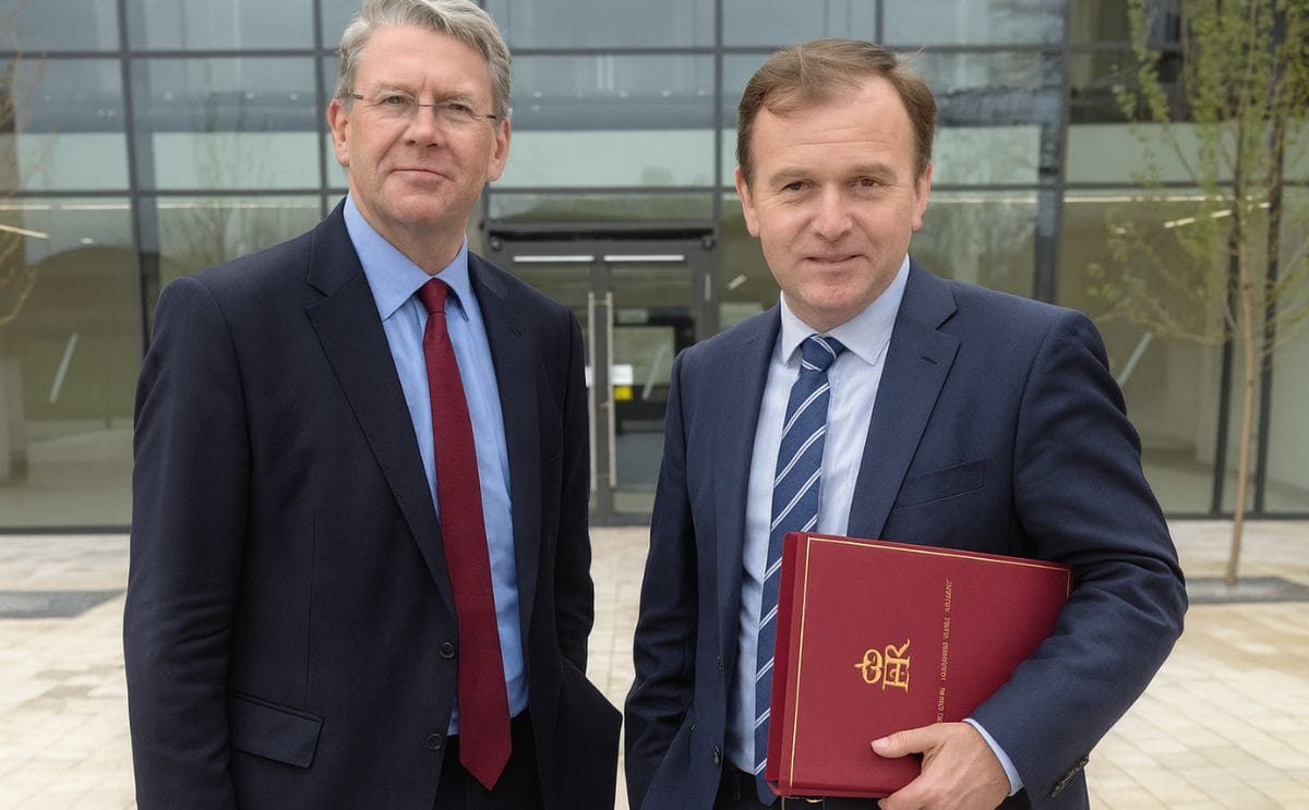 AHDB Chairman Peter Kendall with Food and Farming Minister George Eustice in 2014