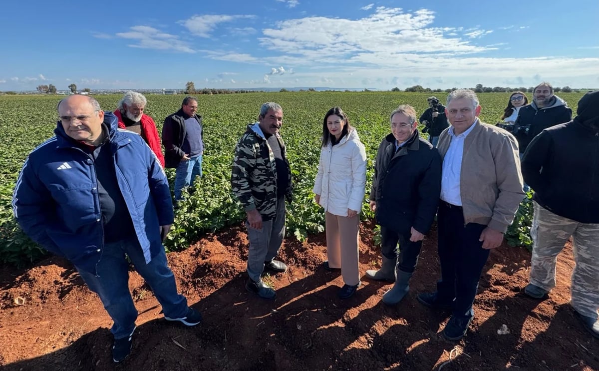 Agriculture Minister Maria Panayiotou visits frost-affected potato fields Agriculture Minister Maria Panayiotou visits frost-affected potato fields