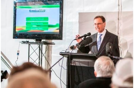 Minister Hunt speaking at the EnviroVeg App launch Minister Hunt speaking at the EnviroVeg App launch