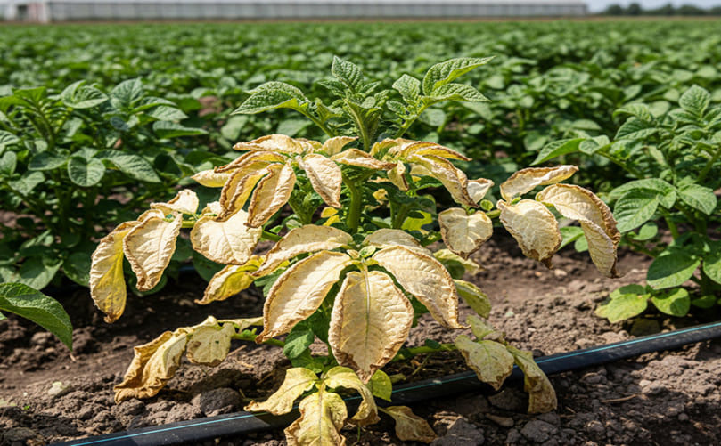 Whiptail Distortion in Molybdenum-Deficient Older Potato Leaves Whiptail Distortion in Molybdenum-Deficient Older Potato Leaves