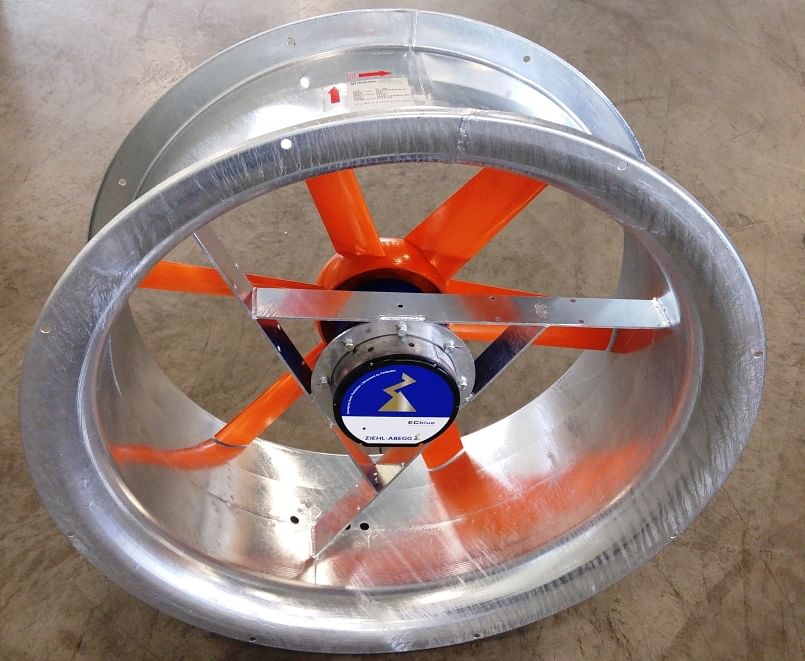 The EC Axial 1000 fan, prior to installation