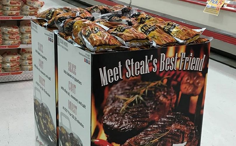 MountainKing display sleeve for its popular Steakhouse Roasters