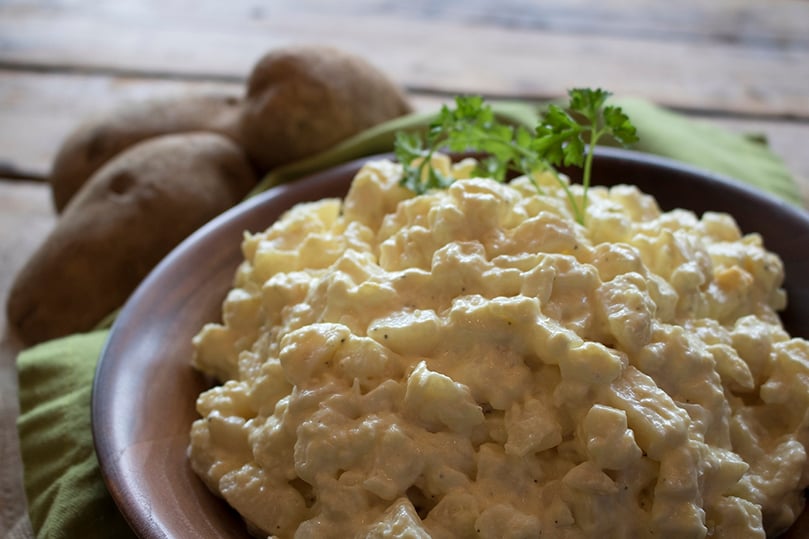 One of the dozens of potato salad variations now offered by Mrs. Gerry's Kitchen One of the dozens of potato salad variations now offered by Mrs. Gerry's Kitchen