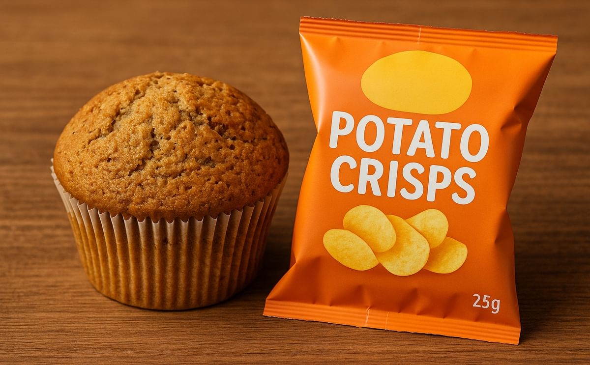 Muffins can hide more salt than crisps, making them the less healthy choice for kids