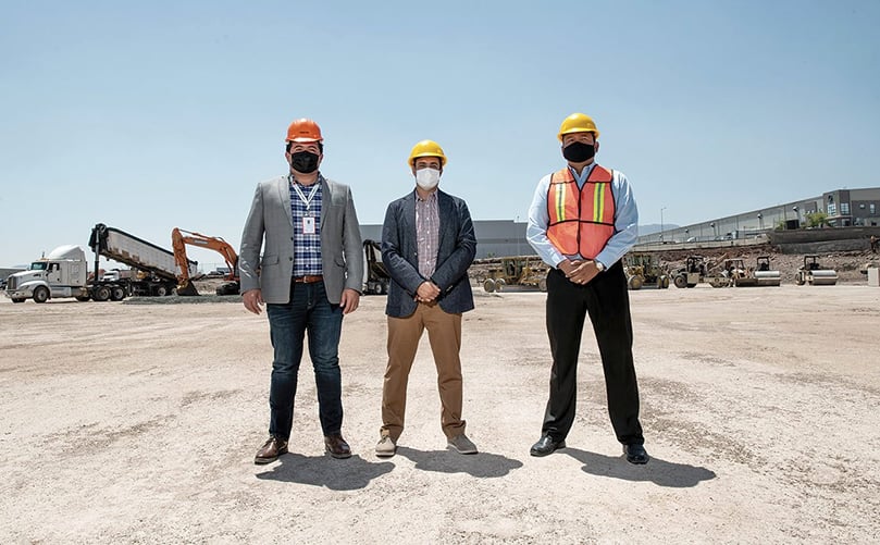 Guadalajara Heat and Control employees and officials attending Groundbreaking Ceremony on April 12, 2021