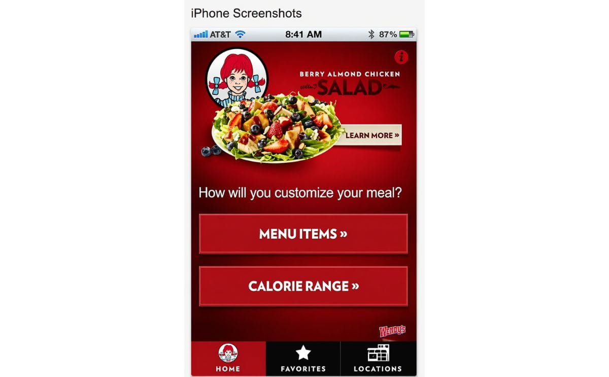 My Wendy's iPhone app My Wendy's iPhone app