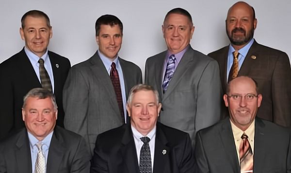 NPC 2014 Executive Committee, top, from left to right: Nels Iverson, Cully Easterday, Dwayne Weyers, Jim Tiede. Bottom, from left to right: Randy Mullen, Randy Hardy, Dan Lake.