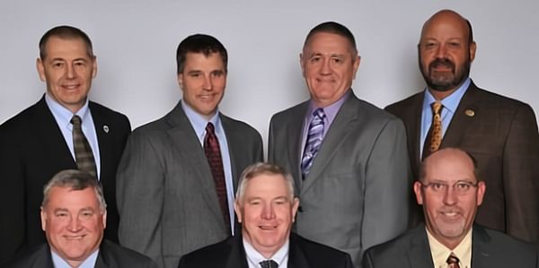 NPC 2014 Executive Committee, top, from left to right: Nels Iverson, Cully Easterday, Dwayne Weyers, Jim Tiede. Bottom, from left to right: Randy Mullen, Randy Hardy, Dan Lake.