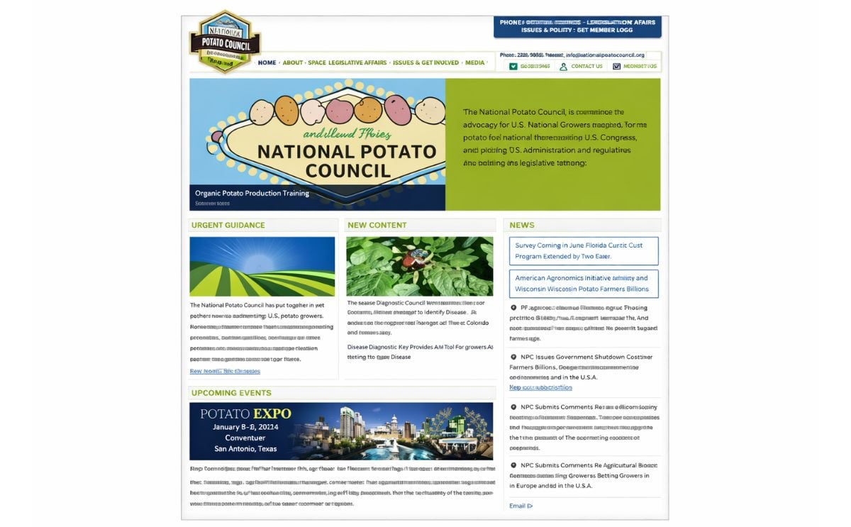 National Potato Council new website National Potato Council new website