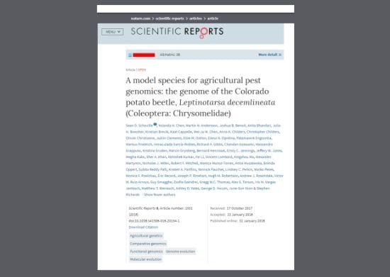 Schoville and colleagues from 33 other institutes and universities report their findings in the Jan. 31, 2018 issue of Scientific Reports (Click image to access) Schoville and colleagues from 33 other institutes and universities report their findings in the Jan. 31, 2018 issue of Scientific Reports (Click image to access)