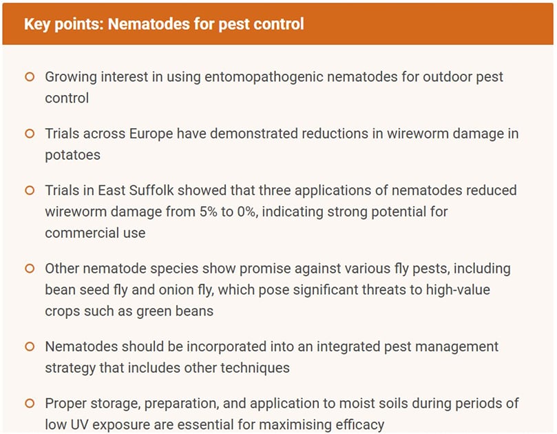 Key points: Nematodes for pest control Key points: Nematodes for pest control