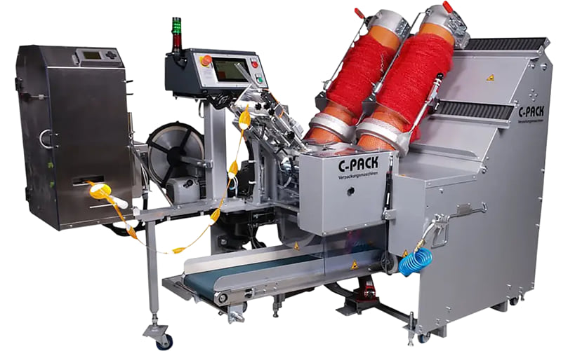 The C-Pack VAC 929 Automatic Net Packaging Machine is an outstanding example of a fully automatic net packing system. The C-Pack VAC 929 Automatic Net Packaging Machine is an outstanding example of a fully automatic net packing system.