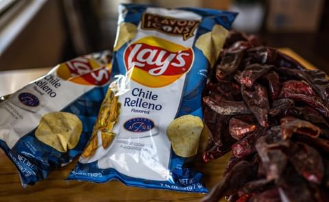 One of the five new flavors launched by Lay's this week is a chile relleno-flavored chip inspired by the Cocina Azul restaurant in Albuquerque.(Courtesy: Albuquerque Journal)
One of the five new flavors launched by Lay's this week is a chile relleno-flavored chip inspired by the Cocina Azul restaurant in Albuquerque.(Courtesy: Albuquerque Journal)