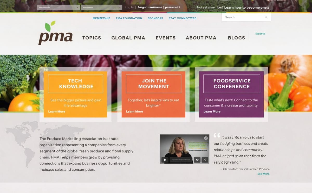 Produce Marketing Association redesigns website