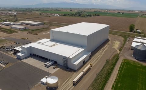 Aerial view of NewCold's Burley, ID cold storage. French fry maker McCain Foods is NewCold’s largest Idaho customer. Aerial view of NewCold's Burley, ID cold storage. French fry maker McCain Foods is NewCold’s largest Idaho customer.