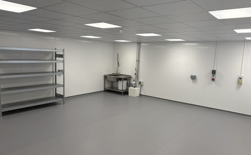 A section of the newly completed demonstration facility, offering flexible space for future equipment installations and customer product trials. A section of the newly completed demonstration facility, offering flexible space for future equipment installations and customer product trials.