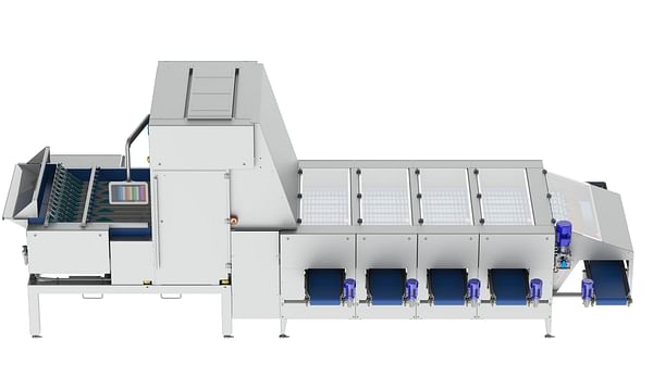 Newtec Optical Sorting Machine Celox P Dual UHD closed S, with expanded tracking area, increased capacity, and high grading accuracy.