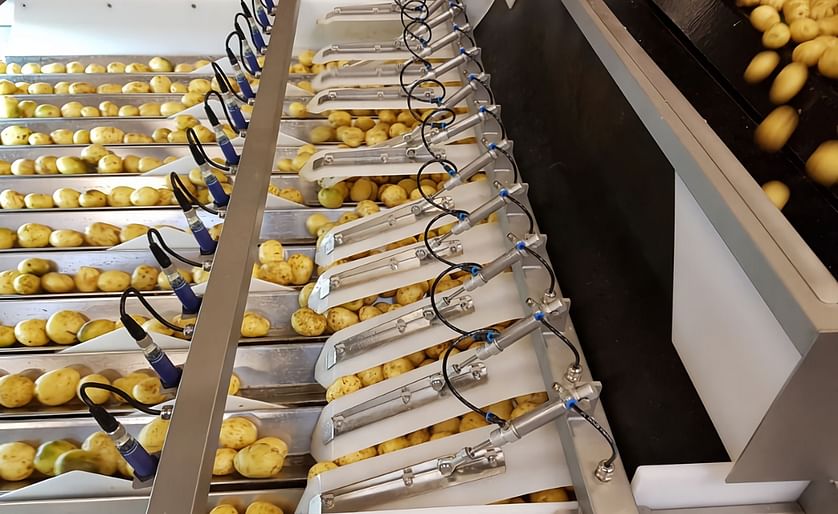 Newtec potato sampling machine at the Interpom | Primeurs 2012