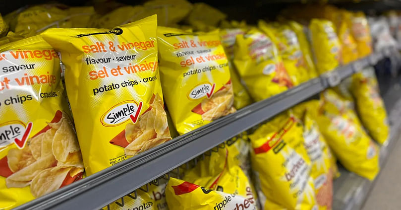 The snack aisle at a Superstore in Calgary has a large section dedicated to its private 'No Name' brand of chips. (Courtesy: CBC)