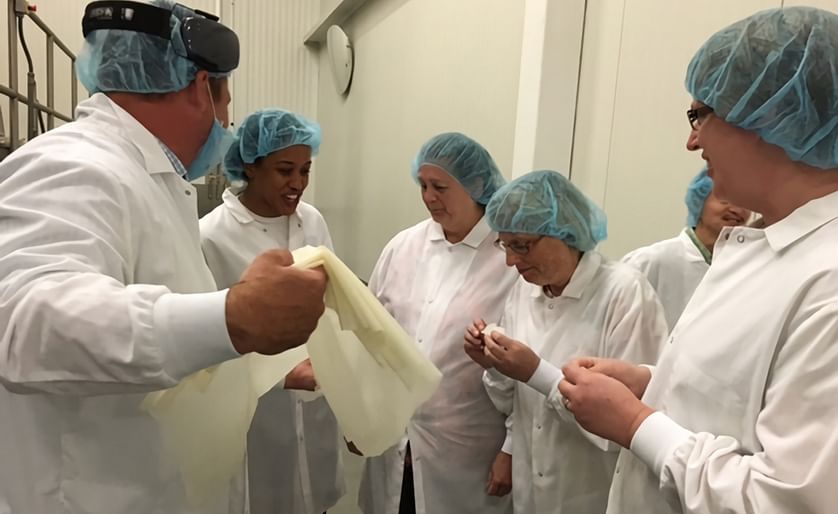 USDA staff from the AMS Plant Variety Protection Office and APHIS Biotech Regulatory Services on a tour of the Sterman Masser Potato Farm facilities in central Pennsylvania on August 23. Here they learn how dehydrated potato flakes are made.