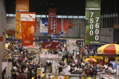 A view of the busy NRA Show floor A view of the busy NRA Show floor