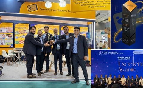 Natural Storage Solutions Pvt. Ltd. (NSSPL) receives recognition for its energy-efficient cold storage and food processing solutions at the Indusfood Manufacturing Excellence Awards. Natural Storage Solutions Pvt. Ltd. (NSSPL) receives recognition for its energy-efficient cold storage and food processing solutions at the Indusfood Manufacturing Excellence Awards.