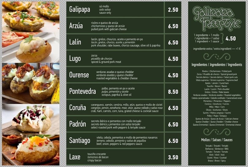 Somos un concepto distinto de comida, diferente pero muy sabroso. Patatas asadas y rellenas con los mejores ingredientes de nuestra tierra. (Cortesía: Galipapas en Facebook)