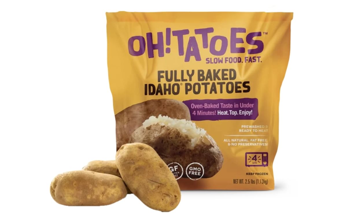 OH!TATOES, Fully Baked Idaho Potatoes, Frozen Fresh Baked Idaho Potatoes, Perfect for Home-Cooking. OH!TATOES, Fully Baked Idaho Potatoes, Frozen Fresh Baked Idaho Potatoes, Perfect for Home-Cooking.