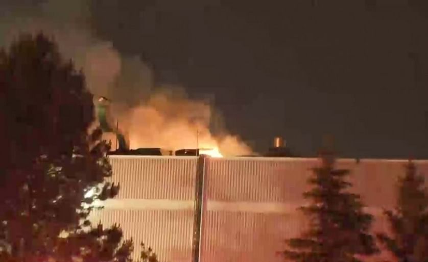 A fire broke out at the Old York Potato Chips plant in Brampton on June 17, 2016 (Courtesy: CityNews)