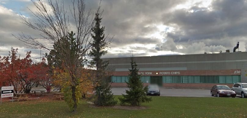 The Olde York Potato Chip plant at 230 Deerhurst Drive in Brampton, Ontario in October, 2015. (Courtesy: Google)