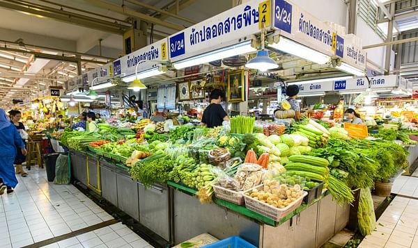 Vegetables stall at the Or Tor Kor market in Bangkok (2019)