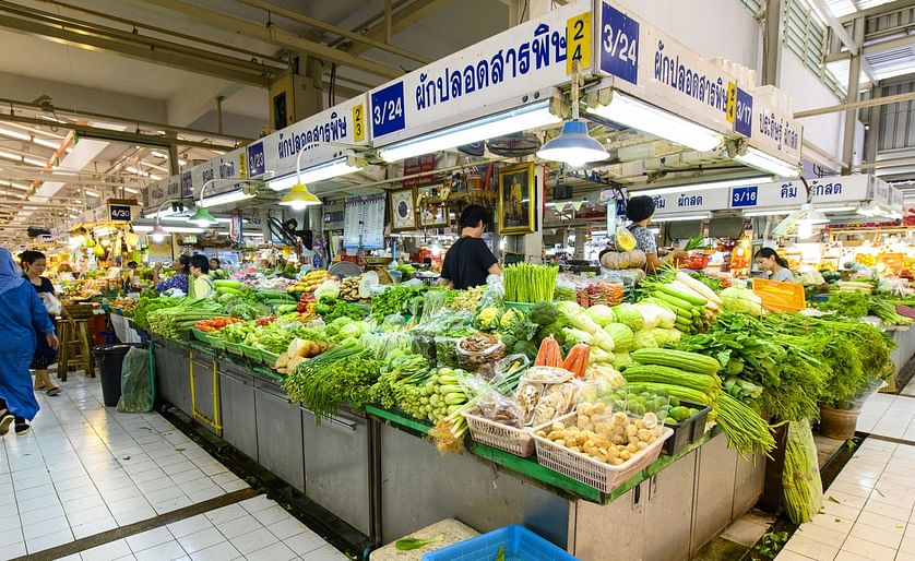 Vegetables stall at the Or Tor Kor market in Bangkok (2019)