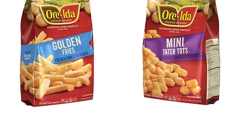 Ore-Ida golden fries and mini tater tots in stand-up pouches