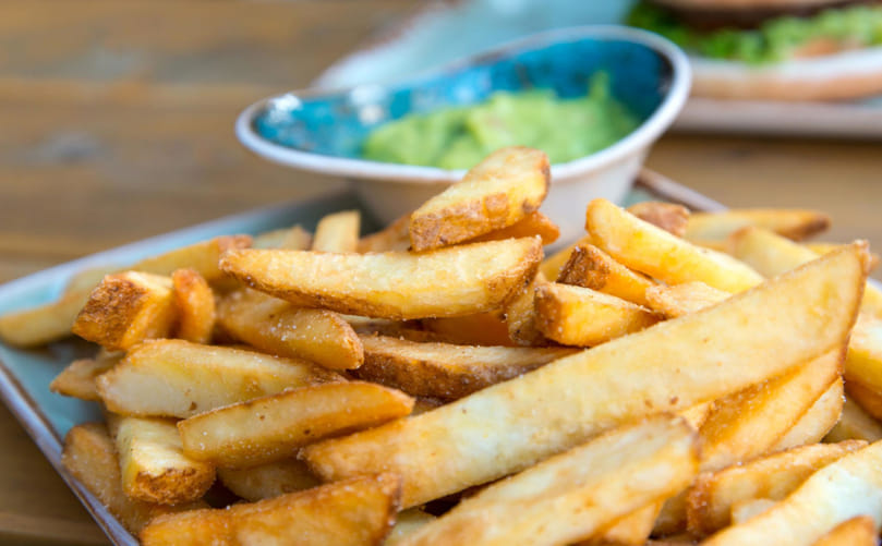 Freshly Fried Organic Potato Fries with Crunchy Texture Freshly Fried Organic Potato Fries with Crunchy Texture