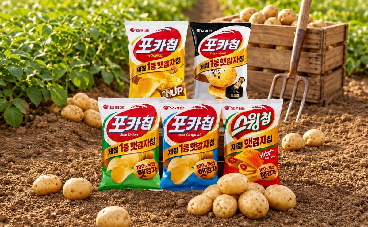 Orion will produce Pocachip and Swingchip using freshly harvested domestic potatoes and plans to expand production capacity at its Cheongju factory.