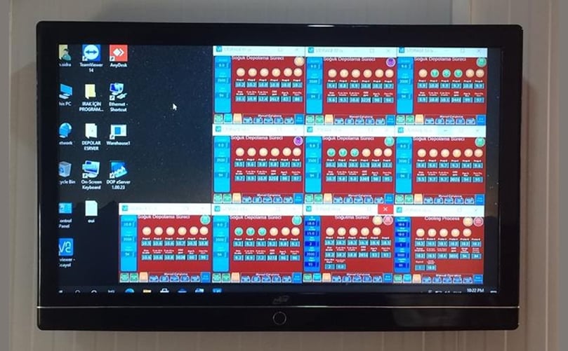 Control panel of the potato store Control panel of the potato store
