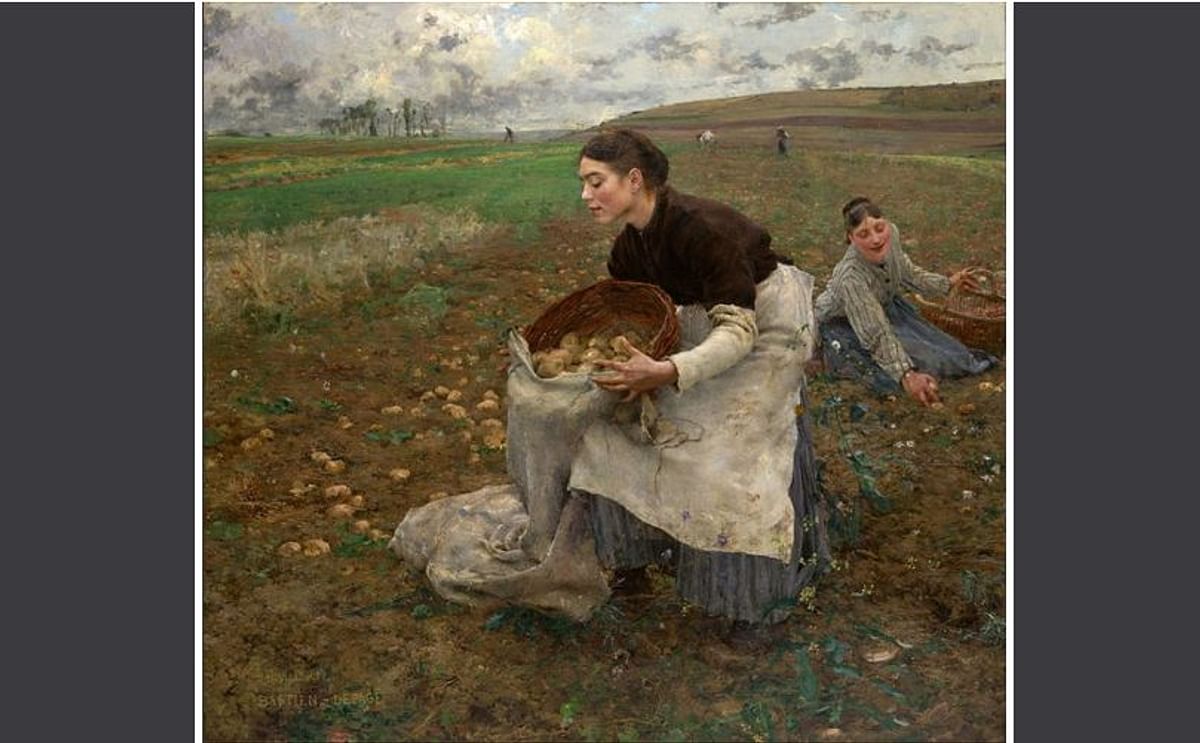 'La cosecha de papa', del pintor francés Jules Bastien-Lepage (1868-1916)